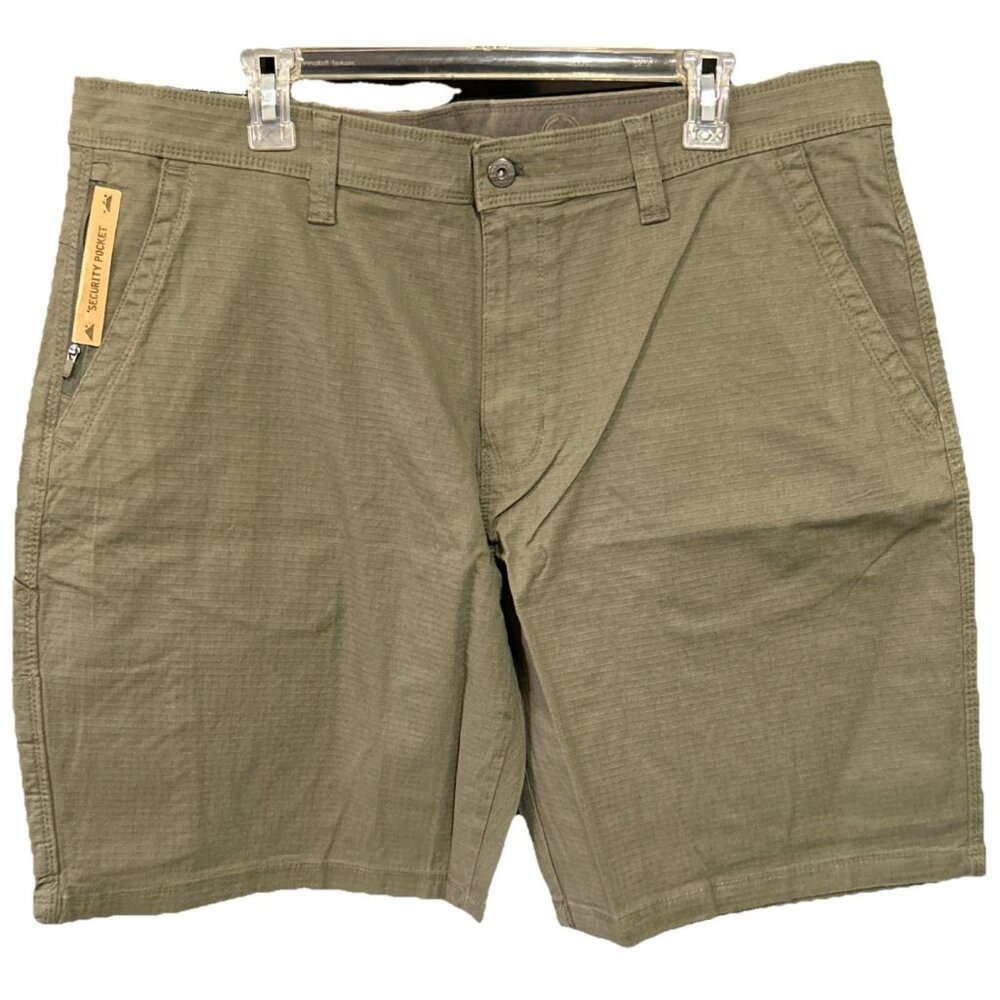 NEW WP Weatherproof Men's 5 Pocket Stretch Ripstop Utility Shorts Size 40 Green